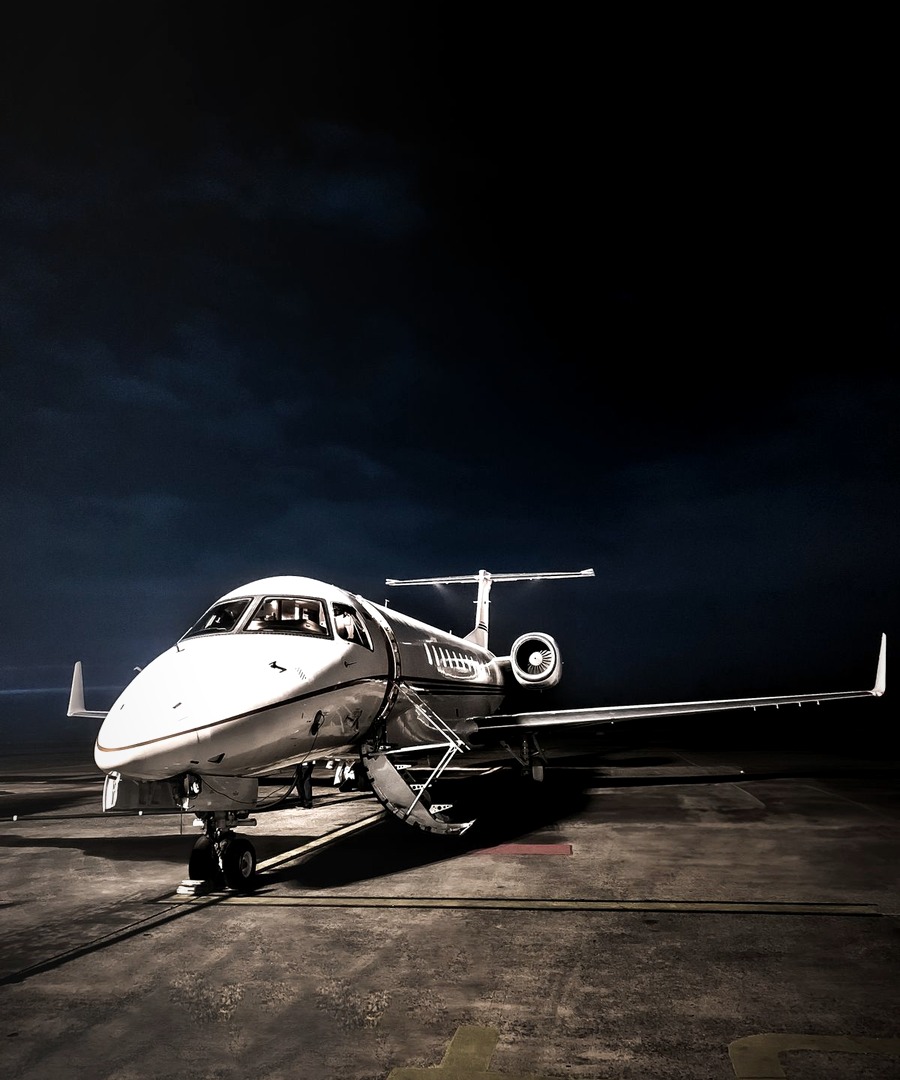 Luxury private jet ready for service